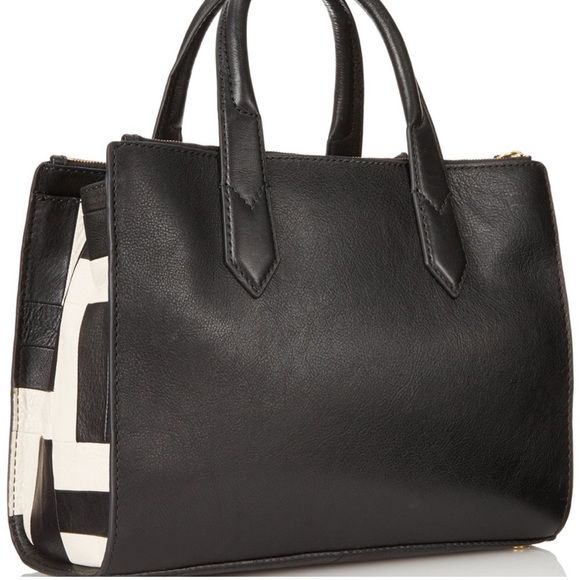 Fossil Handbags - Fossil Knox Shopper Tote Large Bag Black Colorblock Leather